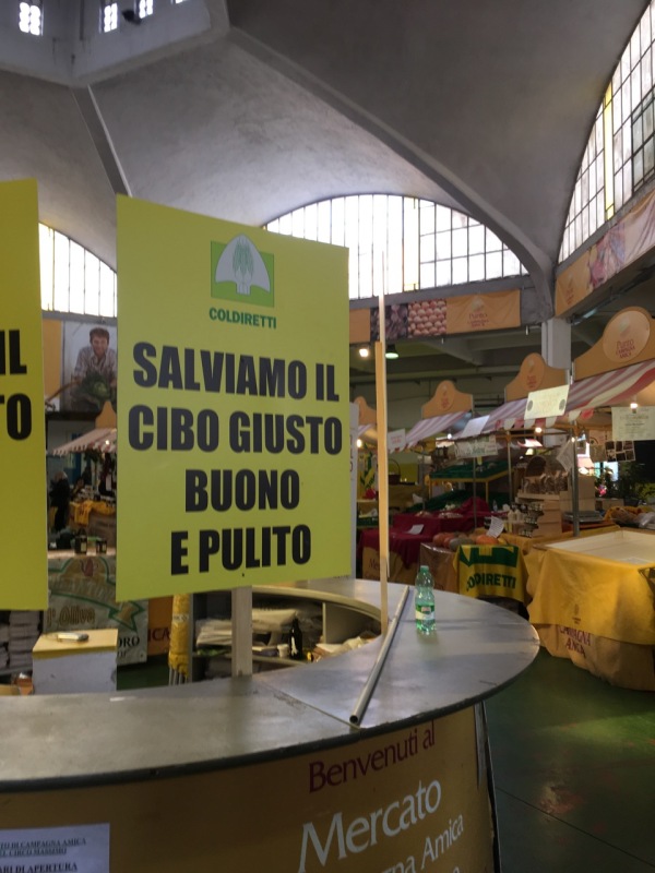 Campagna Amica market on Via San Teodoro yesterday